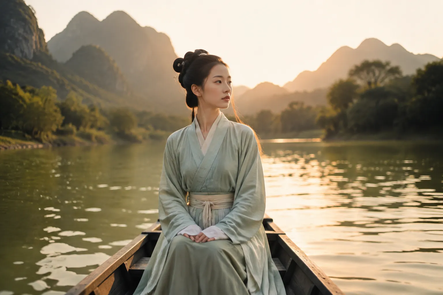 Kimono (Japan) — wrapped, obi belt